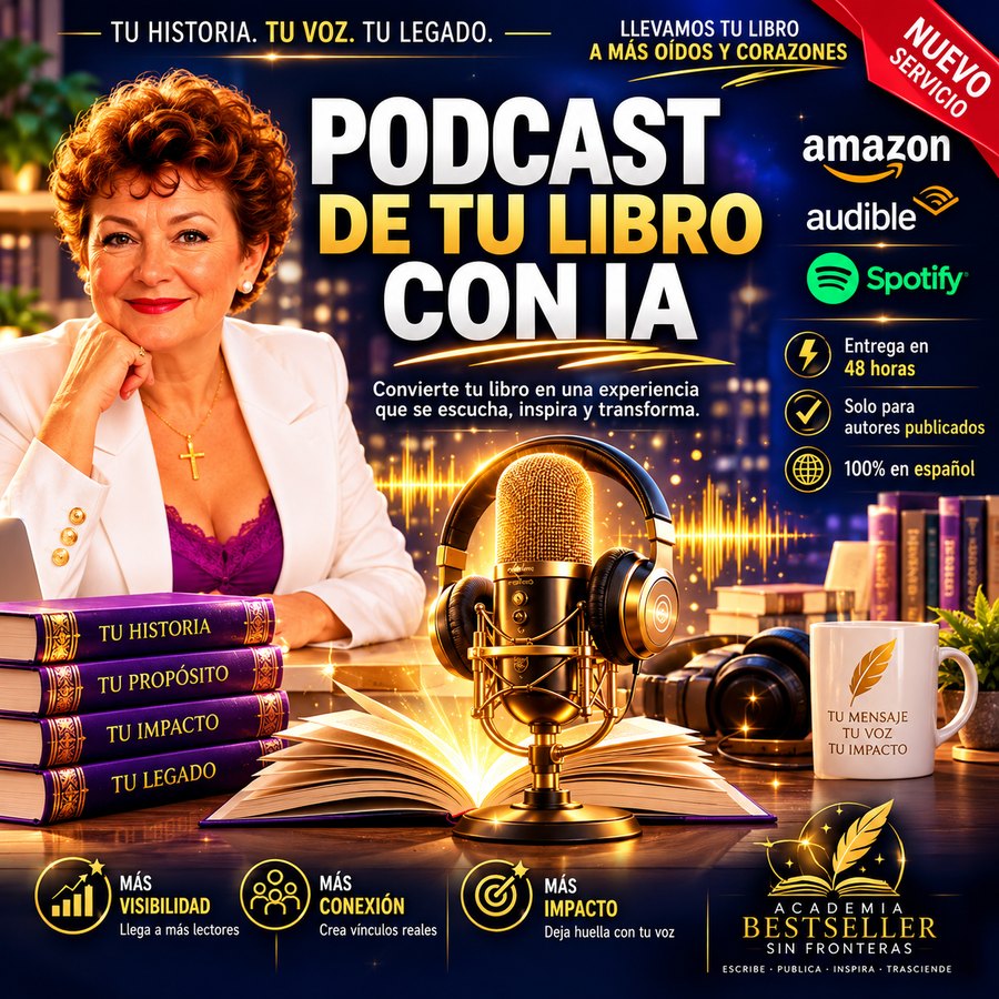 Podcast de tu libro: dos voces conversan sobre tu libro, entrega en 48 horas